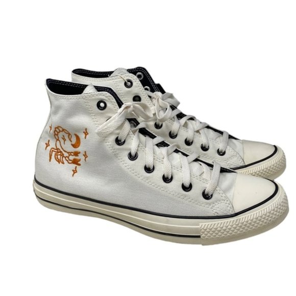 Converse Chuck Taylor High Canvas White Scorpio Men Sneaker Custom 172516C-WHITE - Picture 6 of 11